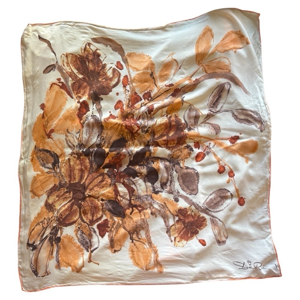 Vintage De Rui Floral Scarf
